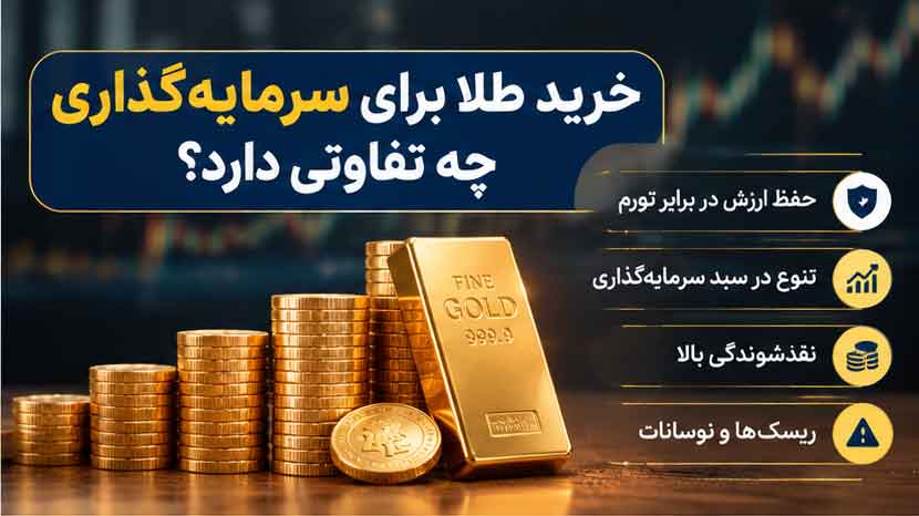 خرید طلا برای سرمایه‌گذاری چه تفاوتی دارد؟